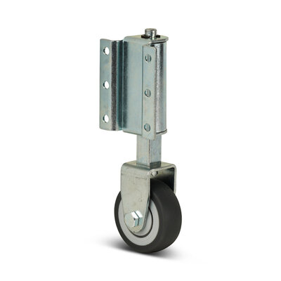 Verend bokwiel 50 mm - poortwiel - ladderwiel - 40 kg
