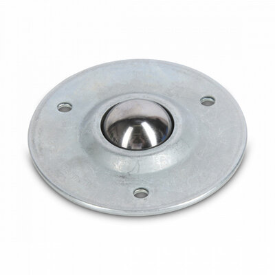 Stalen kogelpot 19 mm - rvs kogelrol - 25 kg