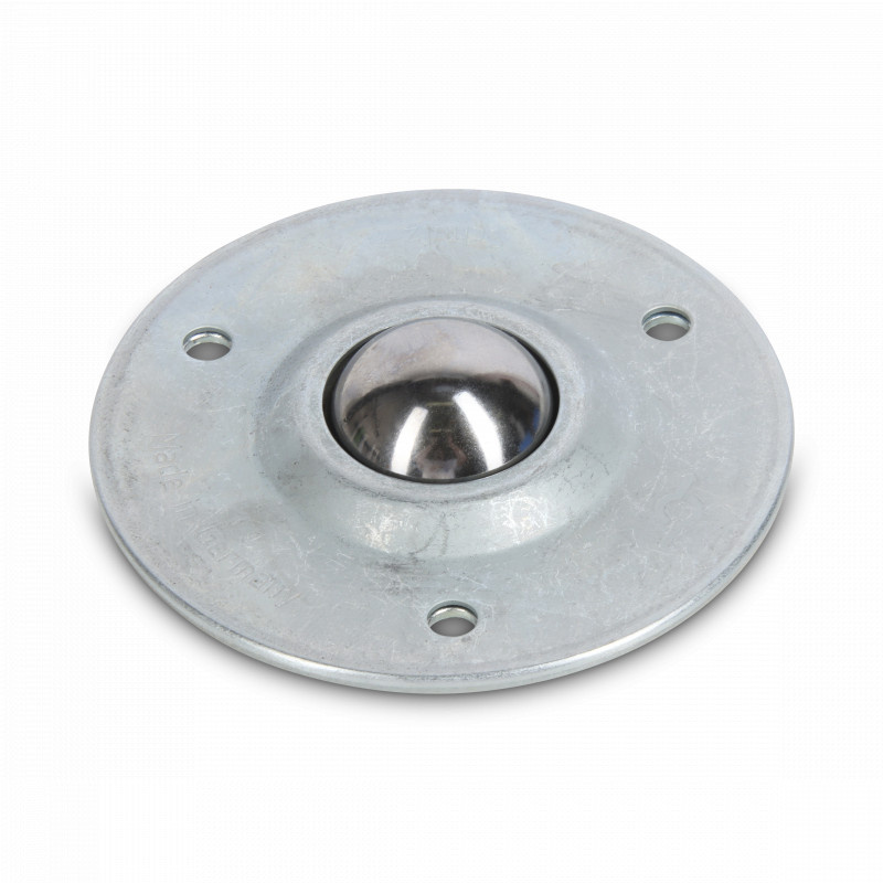 Stalen kogelpot 25.4 mm - rvs kogelrol - 55 kg