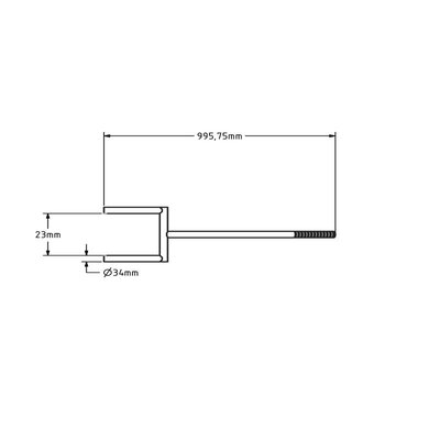 Duwstang voor ISO container - 3.000 kg