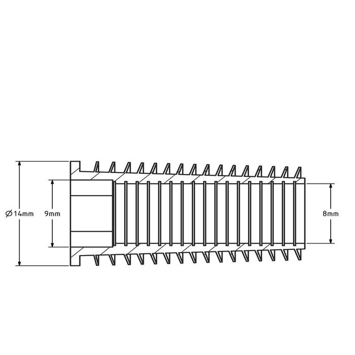 Rampamoer M8 x 25 mm