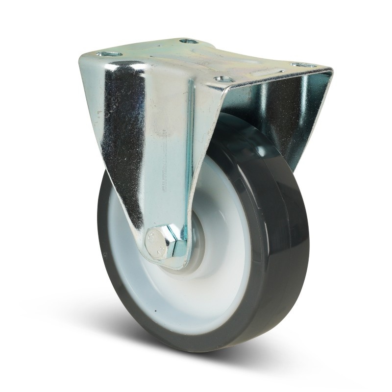 PU bokwiel 125 mm - kogellager - 200 kg