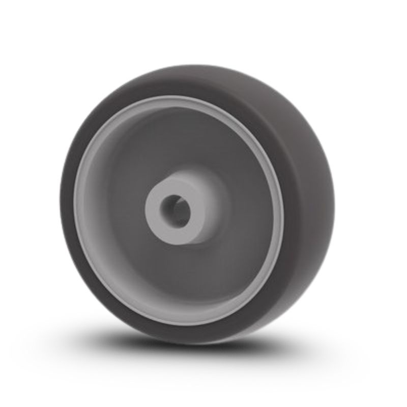 Rubber wiel 50 mm - asgat 8 mm - 50 kg