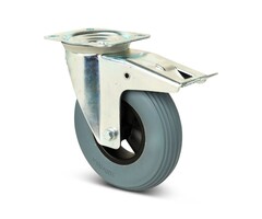 Antilek zwenkwiel met rem 200 mm geschuimd PU - 100 kg