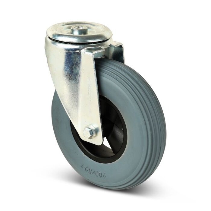 Antilek zwenkwiel 200 mm - geschuimd PU - 100 kg