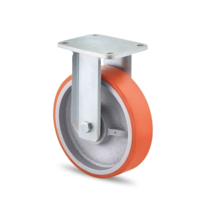 PU bokwiel 300 mm - kogellager - 2100 kg