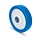 Rvs wiel 200 mm - blauw - PU - kogellager - 600 kg
