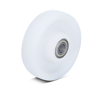Nylon wiel 80 mm - kogellager asgat 12 mm - 200 kg