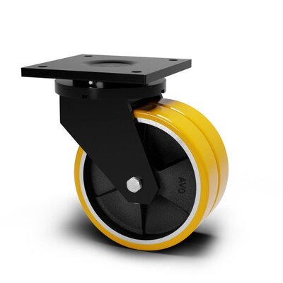 PU zwenkwiel 200 mm - kogellager - 2200 kg