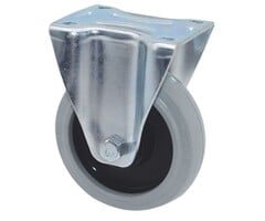 Elastisch rubber bokwiel 125 mm - 220 kg