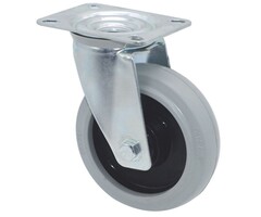 Elastisch rubber zwenkwiel 125 mm - 220 kg