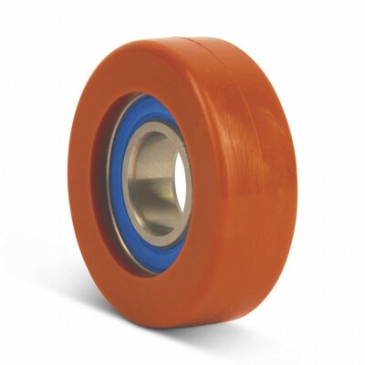 Rvs geleiderol 40x20 mm - polyurethaan - 90 kg