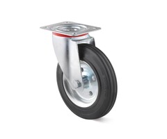 Volrubber zwenkwiel 200 mm - 205 kg