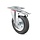 Volrubber zwenkwiel met rem 200 mm - stalen velg en plaat - 205 kg