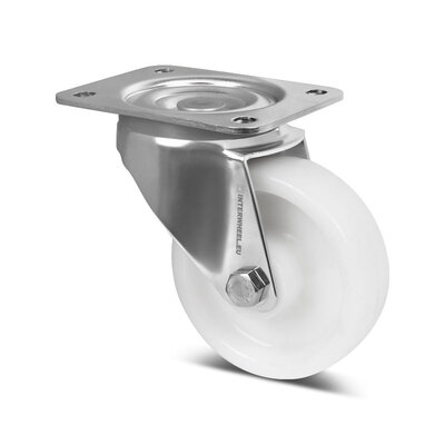 Rvs zwenkwiel 125 mm - Nylon - 500  kg