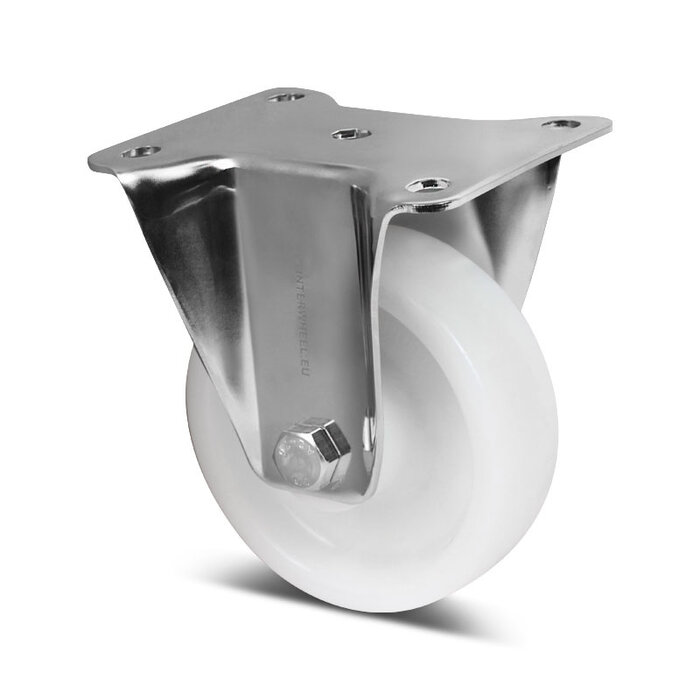 Rvs bokwiel 125 mm - Nylon - 500  kg