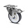 Rvs zwenkwiel met rem 160 mm - kogellager - 450 kg