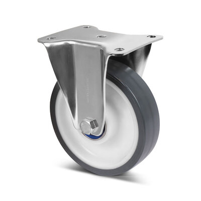 Rvs bokwiel 160 mm - kogellager - 450 kg