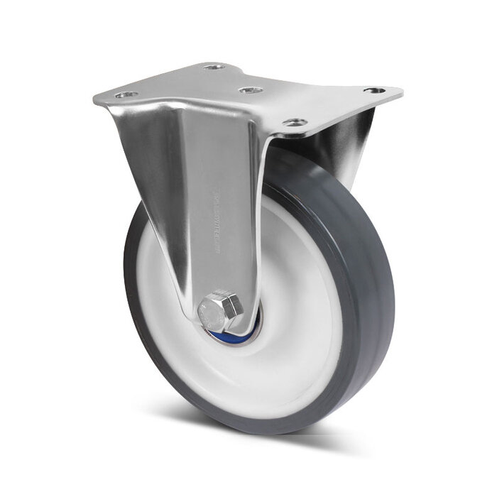 Rvs bokwiel 160 mm - kogellager - 450 kg