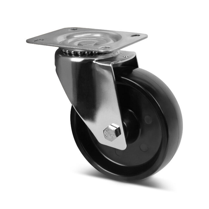 Rvs hittebestendig zwenkwiel 125 mm - 140 kg