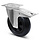 Rubber zwenkwiel met rem 200 mm - rollager - 205 kg