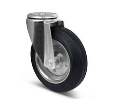 Volrubber zwenkwiel 200 mm - 205 kg