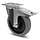Rubber zwenkwiel met rem 200 mm - kogellager - 400 kg