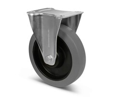 Elastisch rubber bokwiel 200 mm - 400 kg