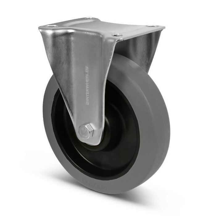 Rubber bokwiel 200 mm - kogellager - 400 kg