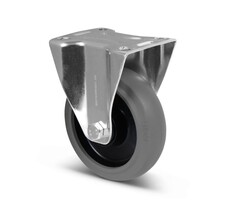 Elastisch rubber bokwiel 125 mm - 220 kg