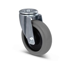 Elastisch rubber zwenkwiel 125 mm - 220 kg