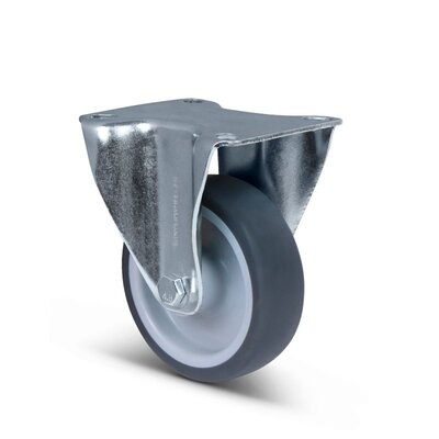 TPR rubber bokwiel 100 mm - rollager - 100 kg