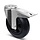 Rubber zwenkwiel met rem 160 mm - rollager - 140 kg