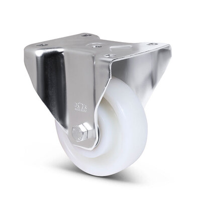 Rvs zwaarlast bokwiel 125 mm - Nylon - 700 kg