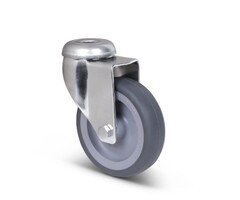 Derby Ruote Rvs zwenkwiel 80 mm Rubber - 50 kg