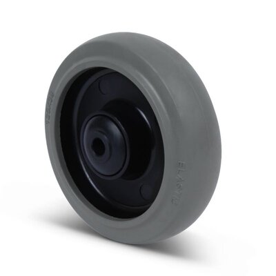 Rubber wiel 125 mm - kogellager  asgat 10 mm - 220 kg