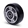 Rubber wiel 125 mm - kogellager asgat 20 mm - 300 kg