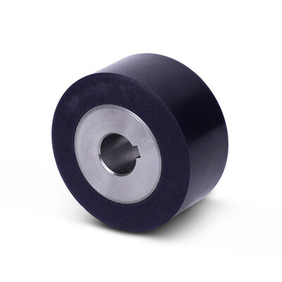 PU aandrijfwiel 80x40 mm - Boring 20 mm H7 spiebaan - 200 kg