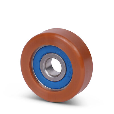 Rvs geleiderol 50x15 mm - polyurethaan - 100 kg