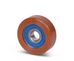 Rvs geleiderol 50x18 mm - polyurethaan - 100 kg