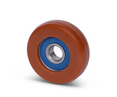 Rvs geleiderol 60x20 mm - polyurethaan - 150 kg