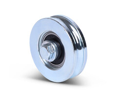 Groefwiel 60 mm met U groef - 100 kg