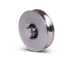 Rvs groefwiel 98 mm met U groef - 220 kg