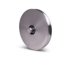 Rvs groefwiel 197 mm met U groef - 330 kg