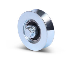 Groefwiel 60 mm met V groef - 100 kg