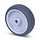 Rubber wiel 75 mm - asgat 8 mm - 75 kg