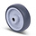 Rubber wiel 100 mm - rollager asgat 12 mm - 100 kg