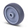 Rubber wiel 100 mm - asgat 12 mm - 100 kg