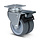 Dubbel zwenkwiel met rem 75 mm - plaat - 120 kg