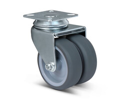 Dubbel zwenkwiel 75 mm - 120 kg